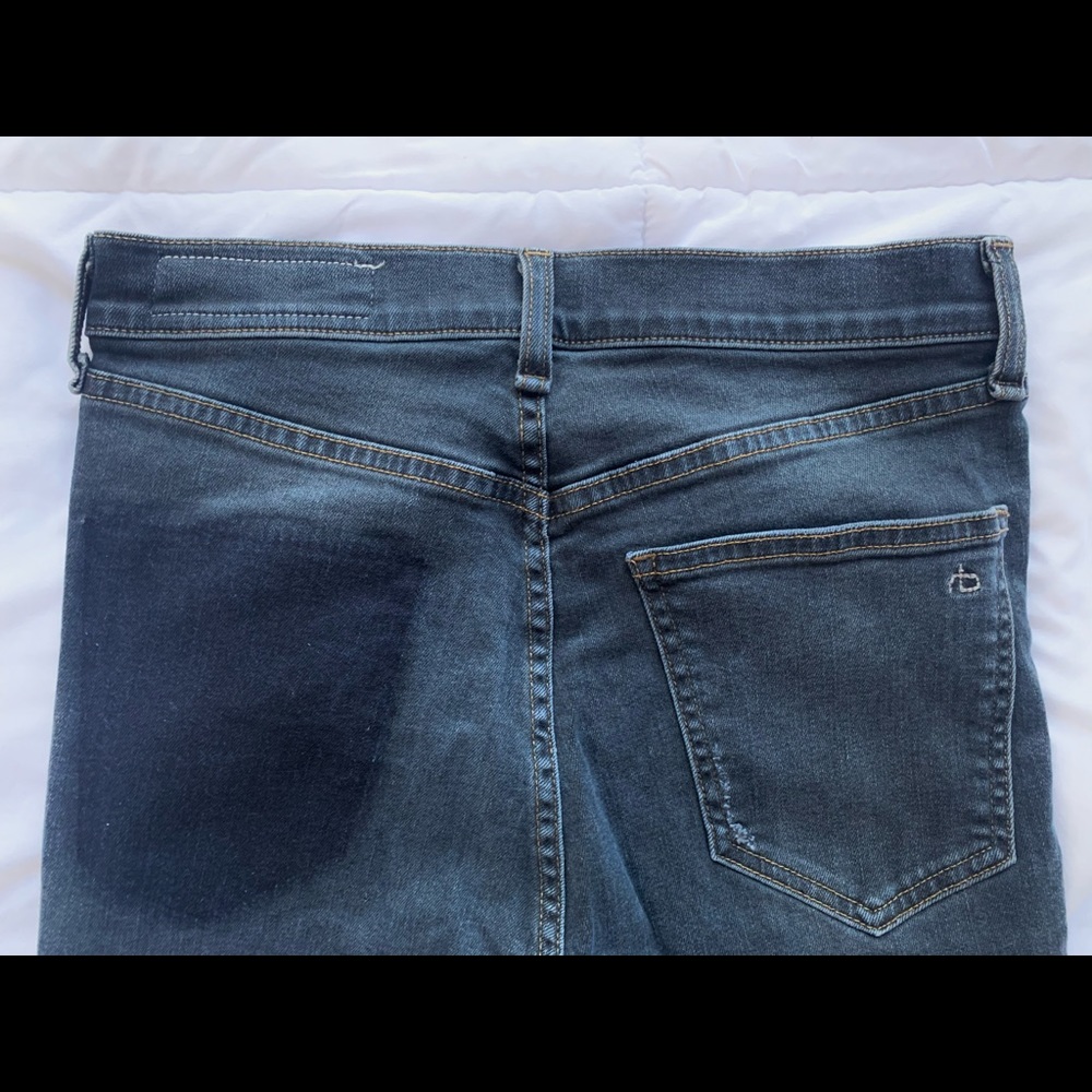 Rag & Bone Distressed High Wasted Black Jeans